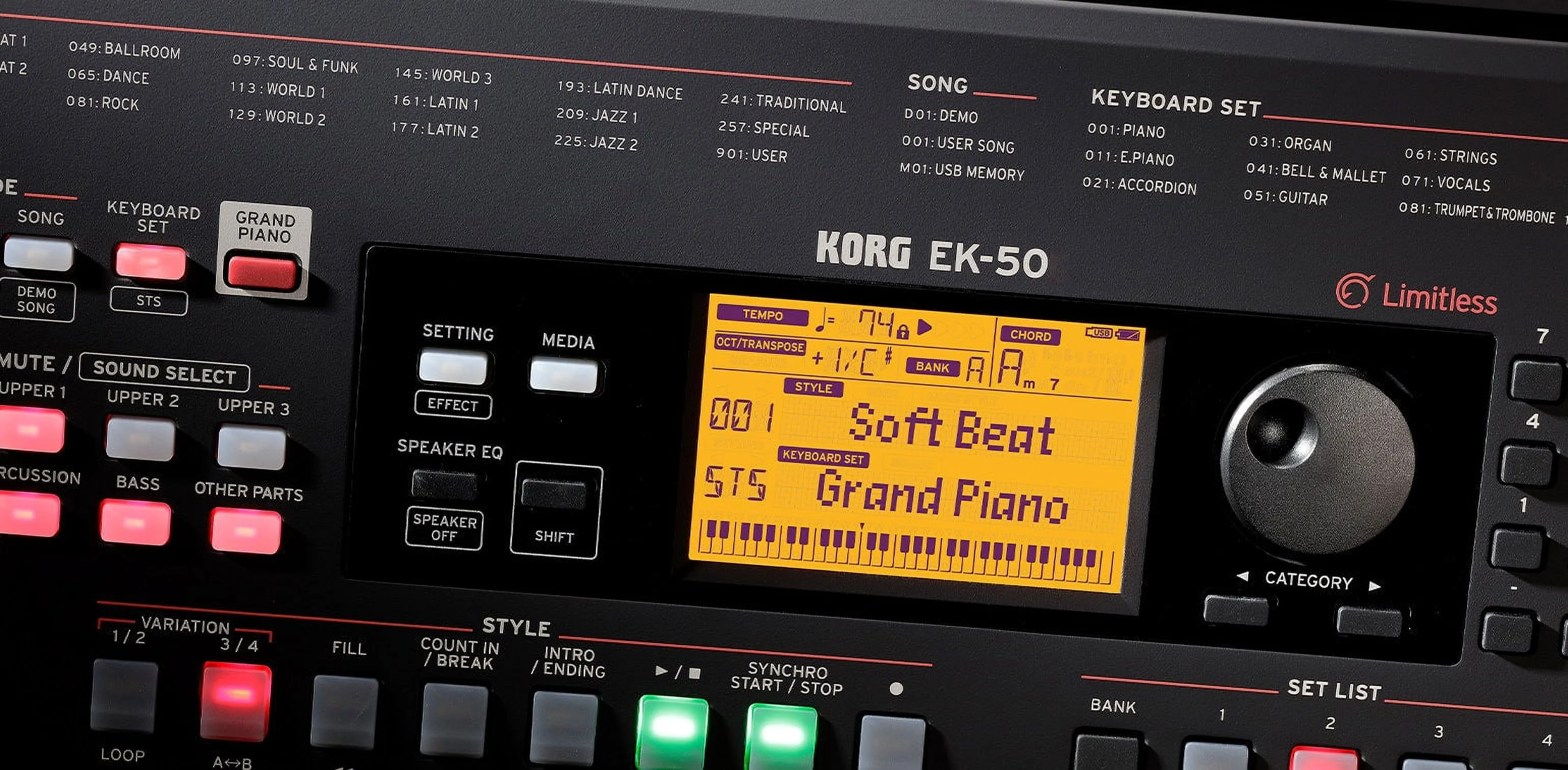 Korg EK50L Entertainer Keyboard Speakers for Live Performance and MonitoringKorg EK50L Entertainer Keyboard Speakers for Live Performance and