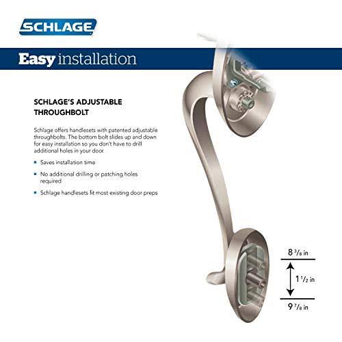 Schlage FE285 622 ACC Cam LH Lower Half Handleset, Matte Black