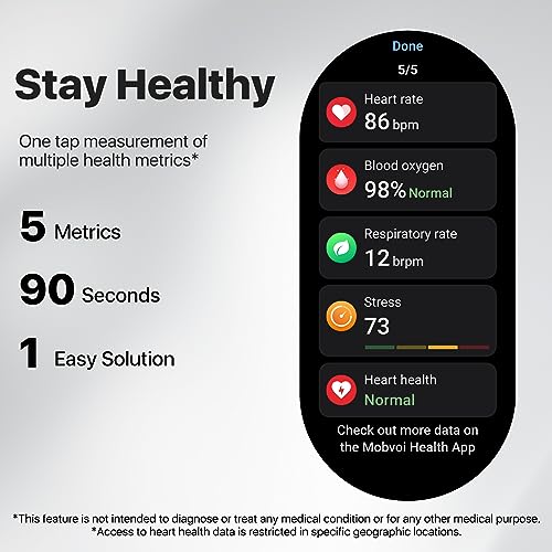 Ticwatch Pro 5 Smartwatch for Men Snapdragon W5+ Gen 1 Wear OS Smart Watch 80 Hrs Long Battery Life Health Fitness Tracking 5ATM Water Resistance GPS