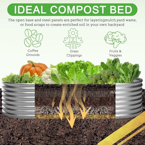 4 Pack 6x2FT Galvanized Raised Garden Bed Outdoor,Metal Garden Bed for Vegetables,Steel Raised Beds for Gardening,Above Ground Garden Box for Flower