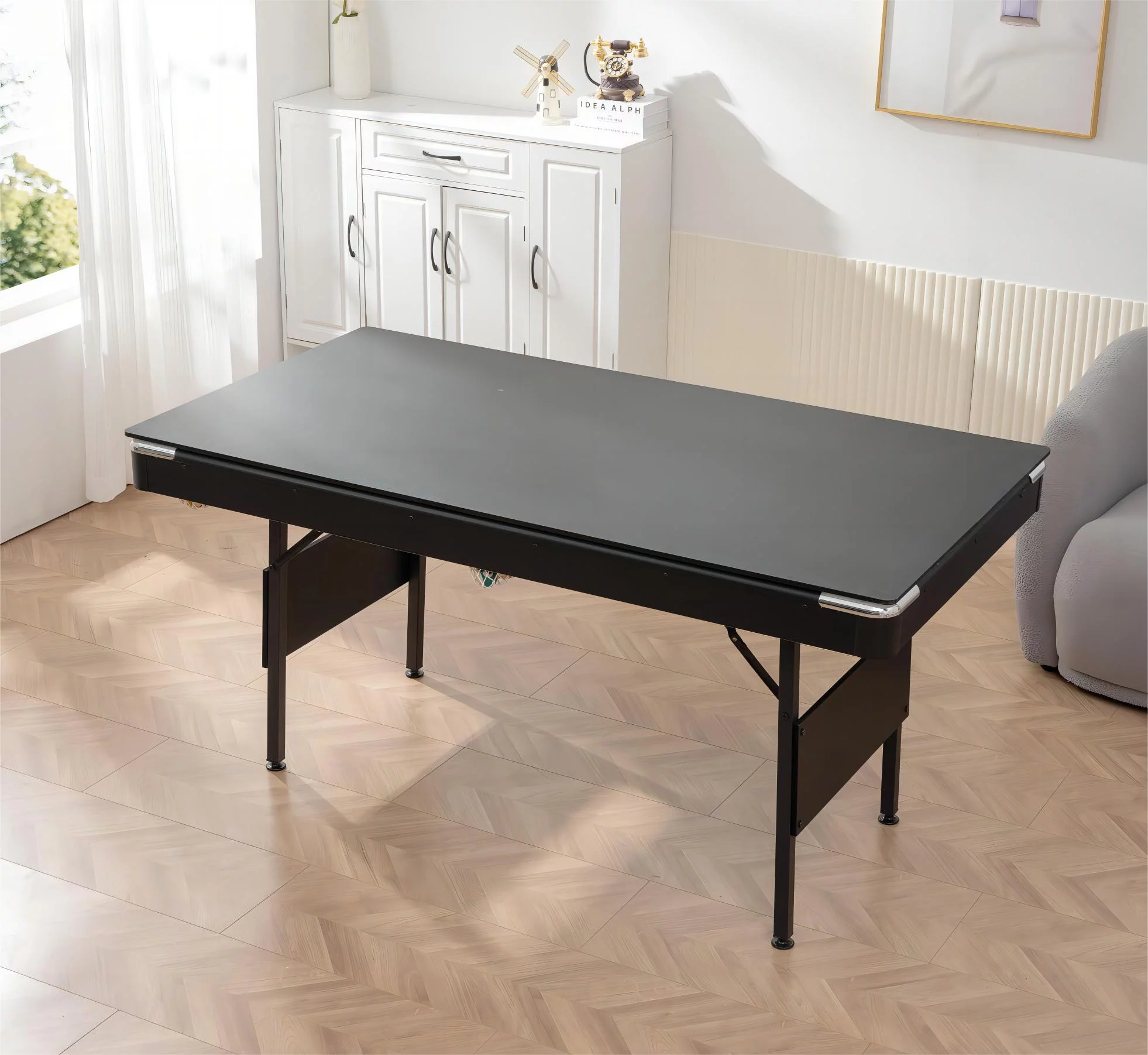 SEGMART 3 in 1 Billiards Table, 5.5 ft Folding Pool Table, Tennis Multigame Table, Multifunctional Snooker Table