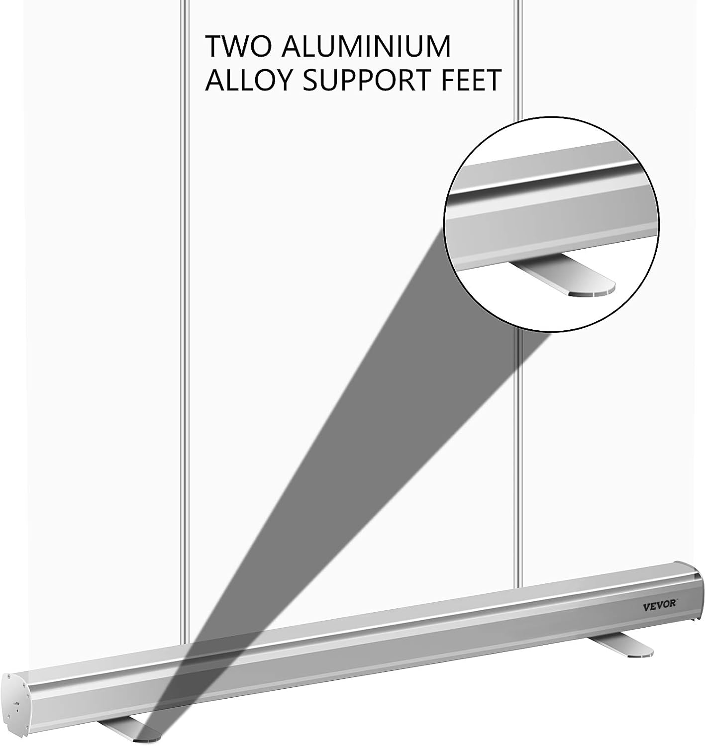 VEVOR Floor Standing Sneeze Guard, 48x80 Roll Up Banner Stand, Portable Pull-Out Standing Divider, Stand Roll Up Banner for Cafe, Office, Cashier
