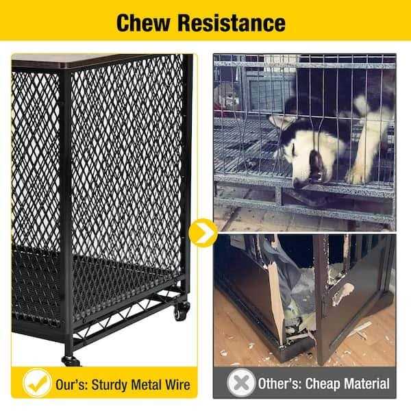 Aivituvin Dog Crate Furniture Side End Table with Tray AIR79 - Pet Supplies online store