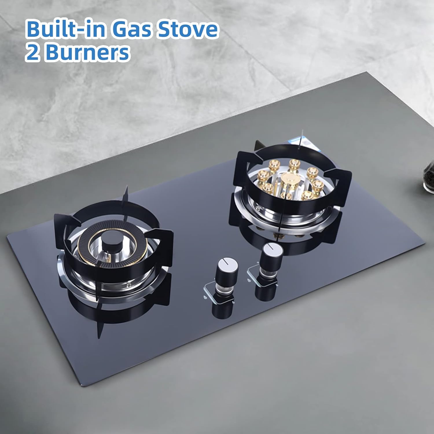 Gas Cooktop, Portable Glass & Copper Gas Stoves