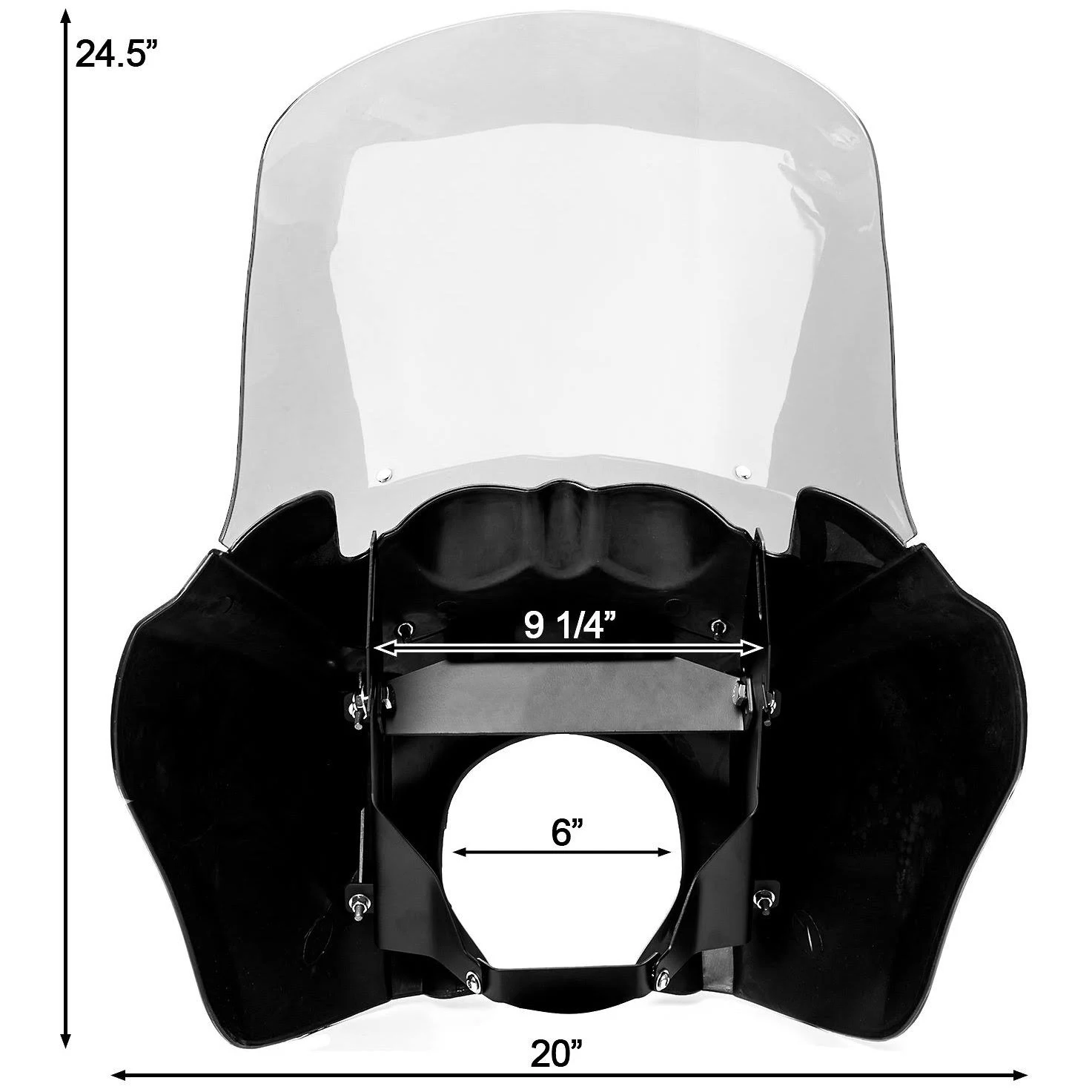 Krator Black u0026 Clear Tall Fairing Windshield Club Style Kit for 2006-2017 Harley-Davidson Dyna - Modification May Be Require