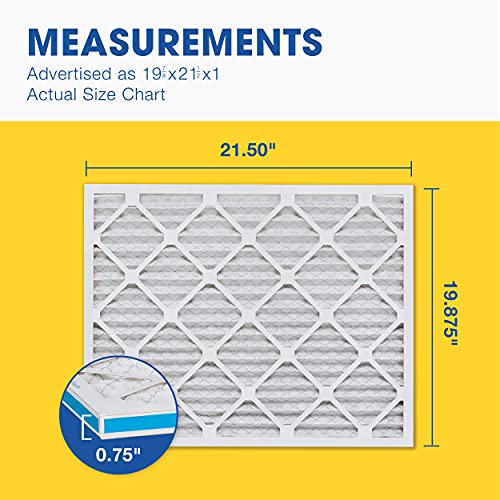 Aerostar 16x25x1 MERV 13 Pleated Air Filter, AC Furnace Air Filter, 6 Pack (Actual Size: 15 3/4" x 24 3/4" x 3/4")