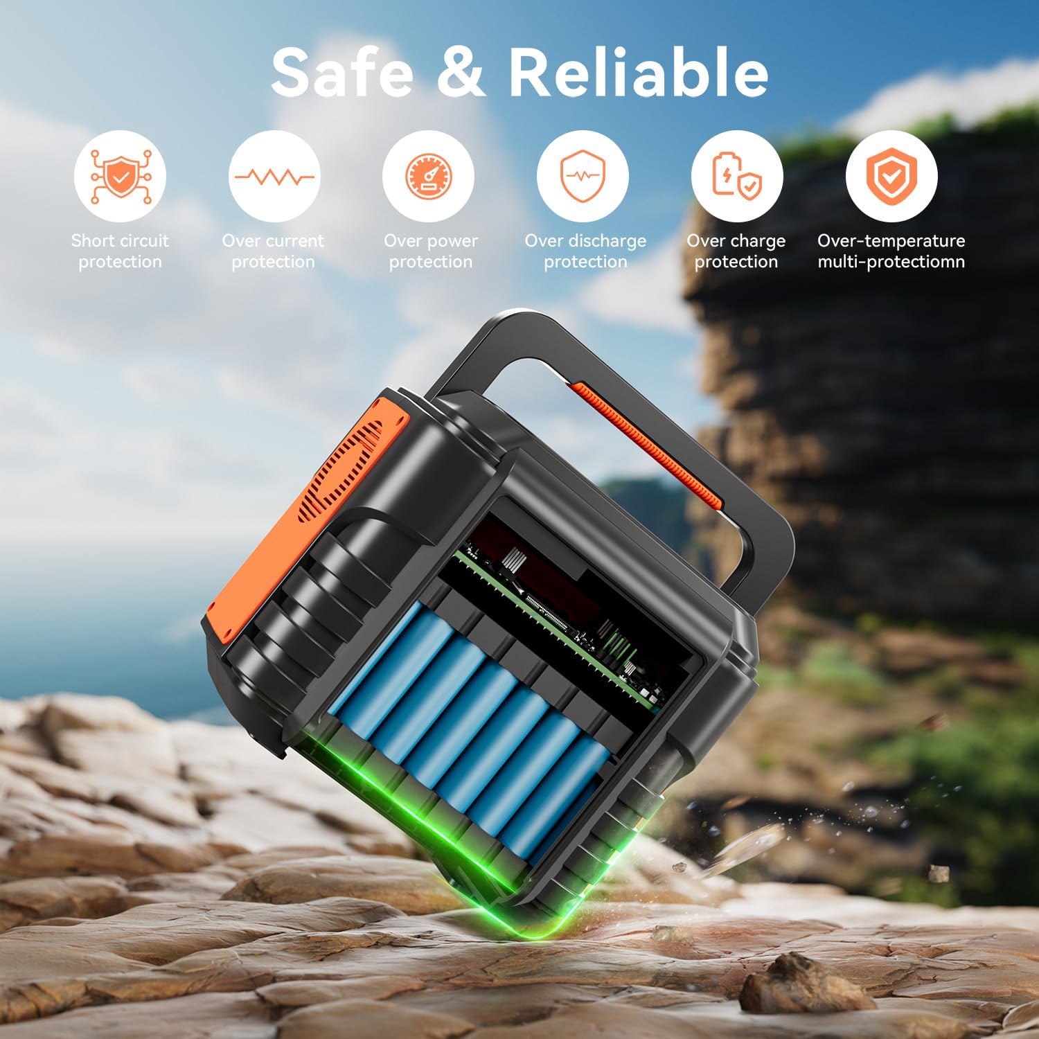 Steelite Portable Power Station 300W (Peak 600W) 296Wh Solar Generator with 110V Pure Sine Wave AC Outlets Backup Lithium Battery for Outdoors