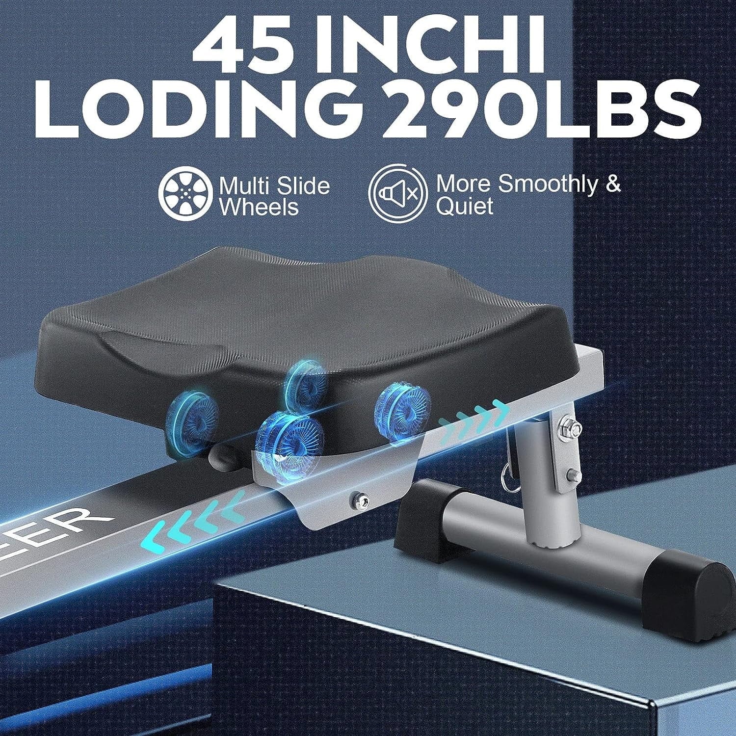 Rowing Machine,Hydraulic Machine Rower with 12 Level Adjustable Resistance and LCD Monitor