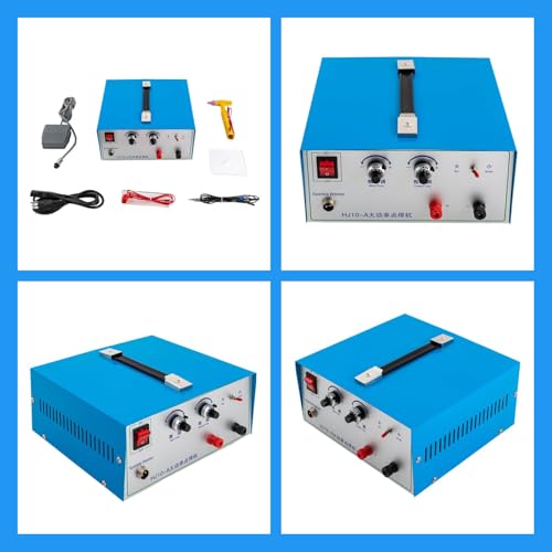 Jewelry Spot Welder, DC 50A 500W Adjustable Jewelry Welder w/ Foot Pedal, 0.02-0.05in Welding Dia. Soldering Machine