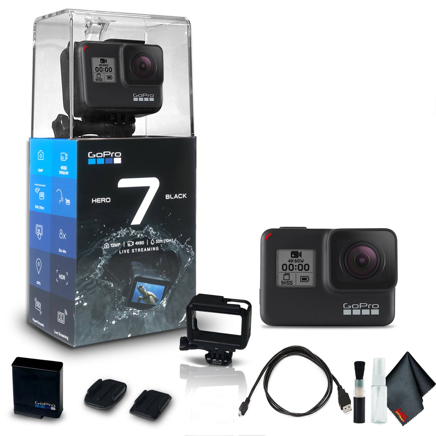 GoPro Hero7 Black - Waterproof Action Camera with Touch Screen, 4K HD Video - Megean