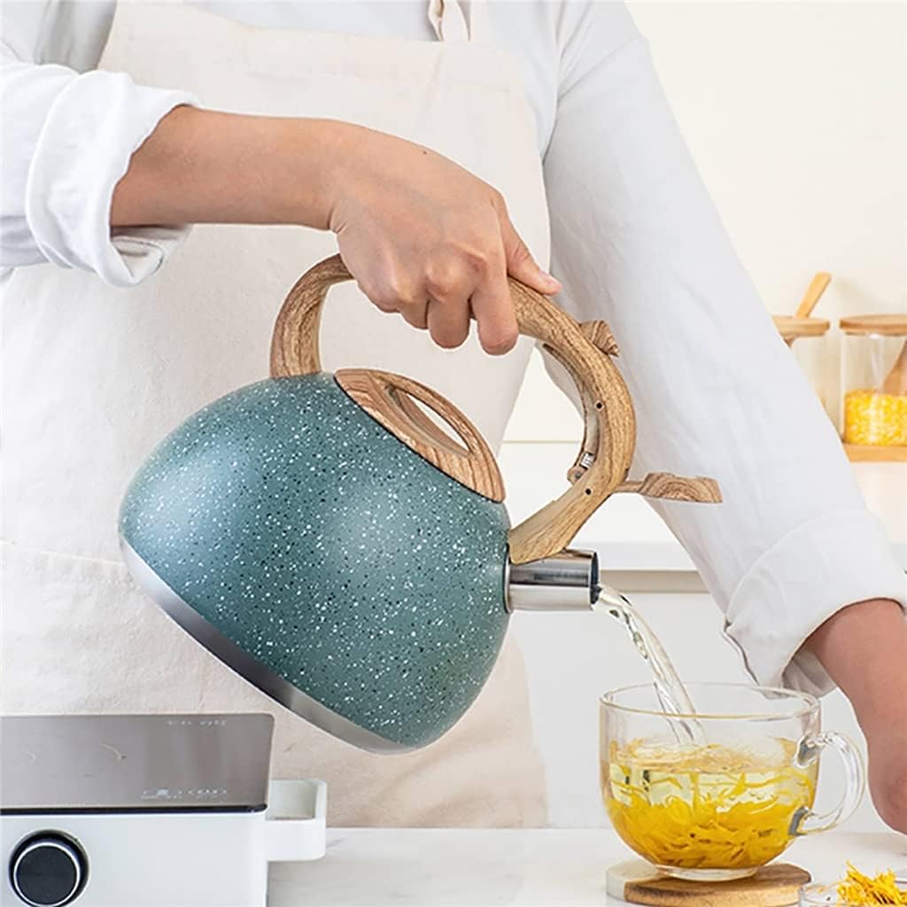 Stainless Steel Whistling Tea Kettle Stovetops Food Grade Teapot With Heat-proof Handle For Gas Induction