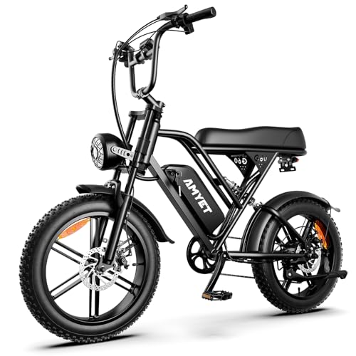V9-G60 Peak 1500W Ebike, 48V 20Ah(960WH) Removable Battery, 72Miles &32MPH,20" Fat Tire Dirt Bike,7 Speed Gears,Dual Shock Absorber