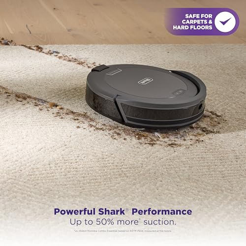 Shark Navigator Robot Vacuum and Self-Empty Base with Bagless 60-Day Capacity Self-Empty Base, SmartPath Navigation, Powerful Pet Hair Pickup