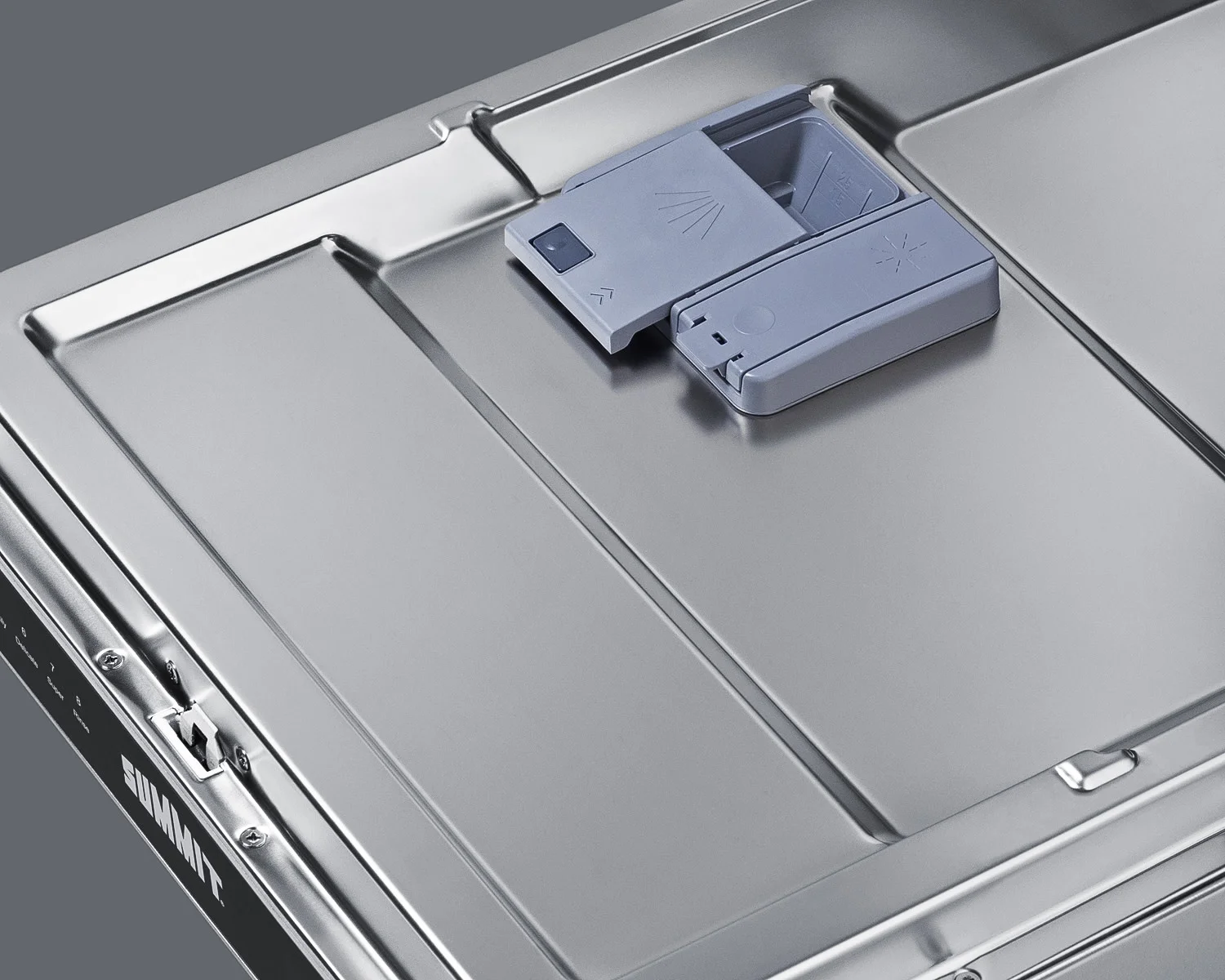 Summit Dw185ada 18" Wide 8 Place Setting Built-In Top Control Dishwasher - Stainless Steel