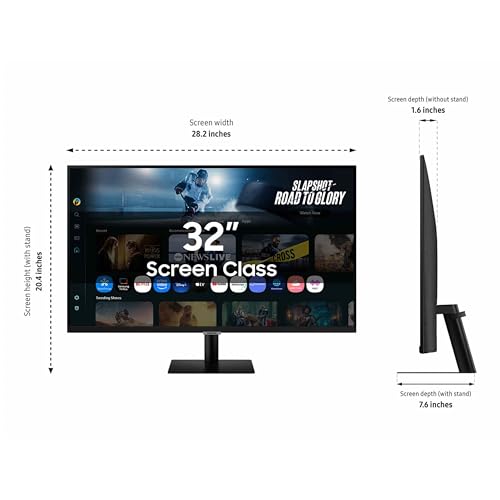 Samsung 43&rdquo; Smart Monitor M7 (M70F) 4K UHD Display, Samsung Vision AI, Smart TV Apps, Gaming Hub, USB-C, HDMI and USB-A, Black, LS43FM702UNXZA