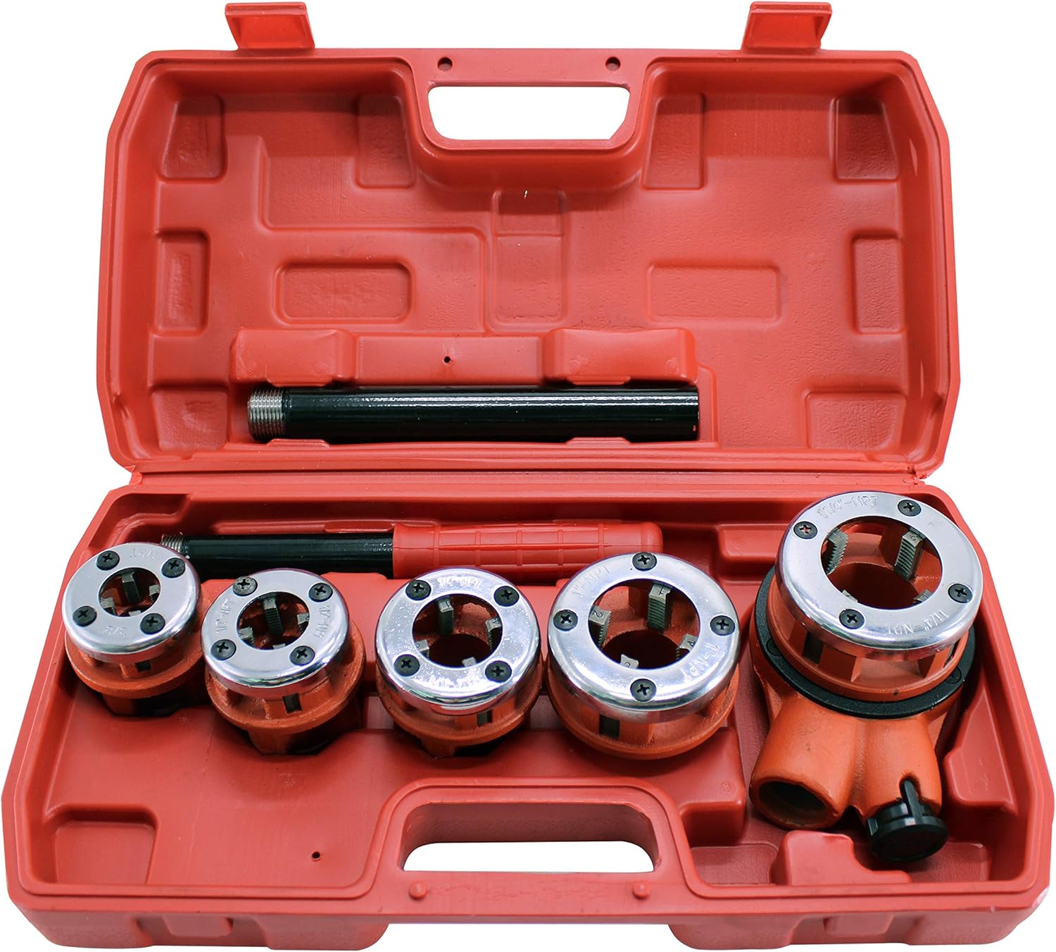 HFS (R Ratchet Pipe Threader Kit Ratcheting Pipe Threading Tool Set (5dies) Pack of 2