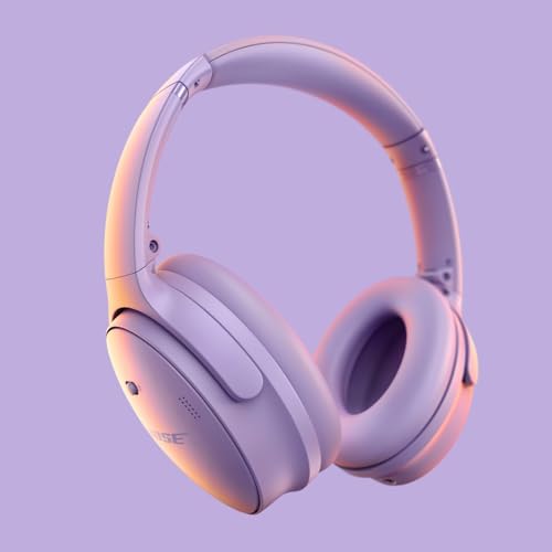Bose QuietComfort Bluetooth Headphones, Wireless Headphones with Active Over Ear Noise Cancelling and Mic, Deep Bass, Up to 24 Hours of Playtime