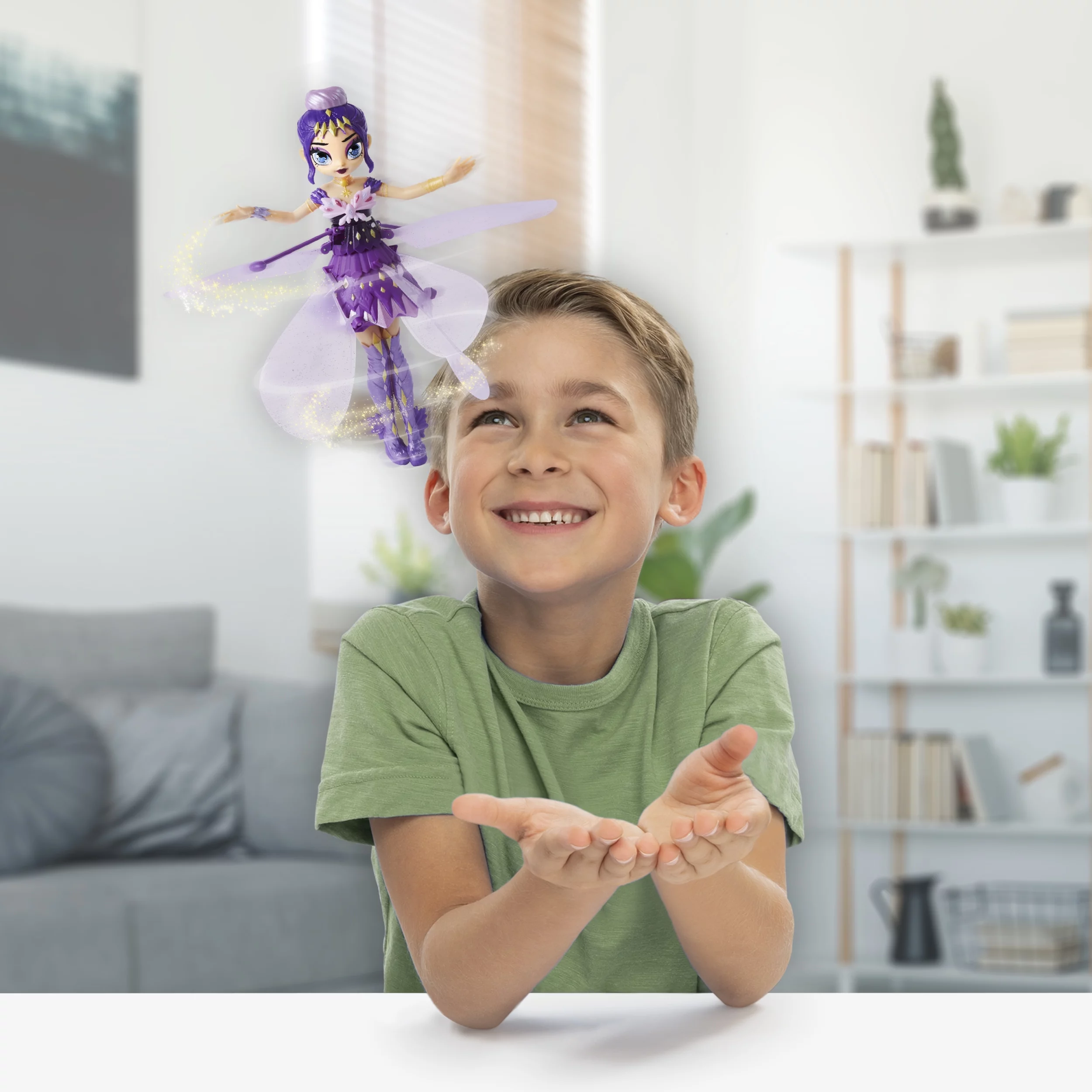 Hatchimals Pixies, Crystal Flyers Purple Magical Flying Pixie Toy, for Kids Aged 6 and up