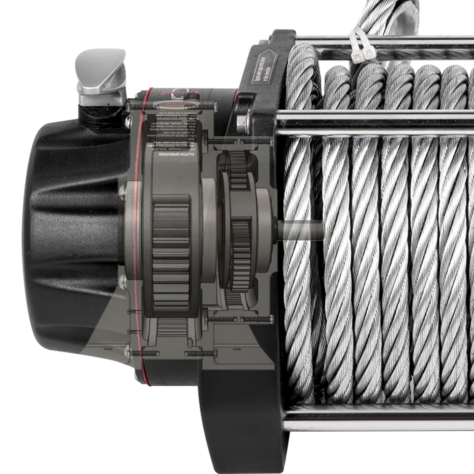 BENTISM Hydraulic Winch, Anchor Winch 20000lbs, Steel Cable Drive Winch for Towing