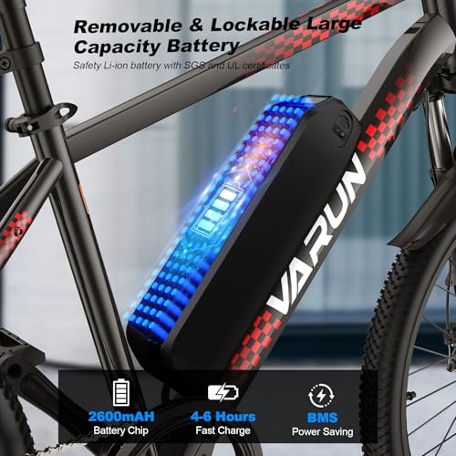 VARUN Electric Bike - Ebikes for Adults Peak 500W /750W 20MPH Commuter Ebike with 36V/48V 7.8AH Removable Battery, 24''