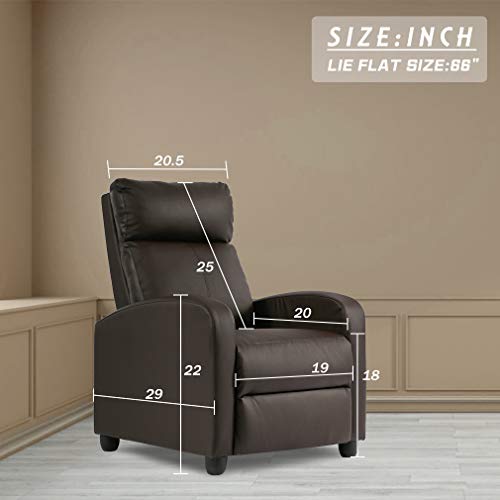 BestMassage | Recliner Chair | with 2 Point Massage Function | Black | with Lumbar Support, Adjustable Push Back, Wide Armrests