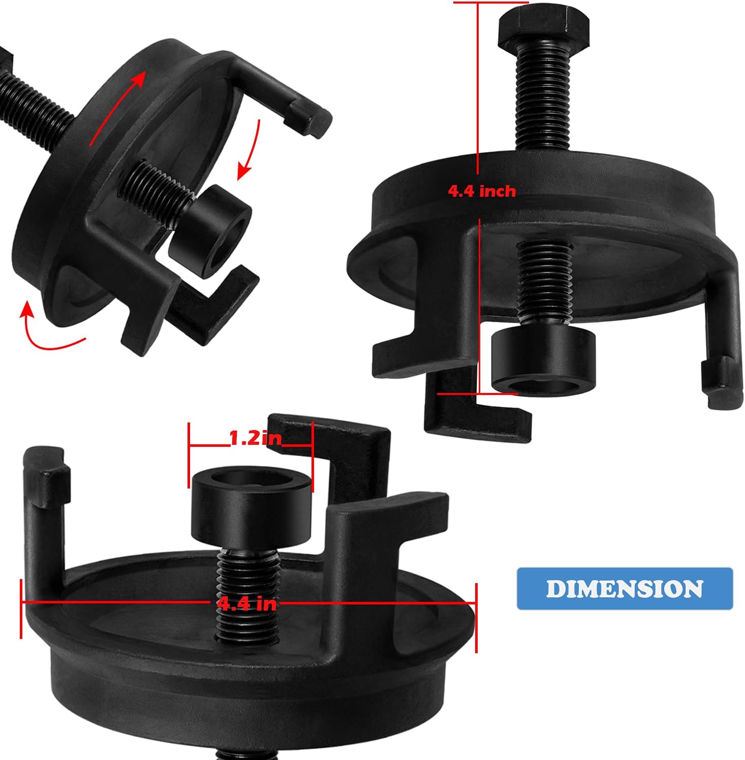 For GM LS Harmonic Balancer Puller 25264 Crank Pulley Puller Automotive Replacement Engine Quickly Removes Harmonic Balancers without Tapped Holes