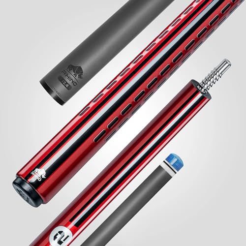 RHINO Nebula 2 Pool Cue - 100% Carbon Fiber Shaft & Composite Butt. Time Crystal Tip, Pro Taper Design, 12.4 mm,12.8 mm. 3/8-8 Joint