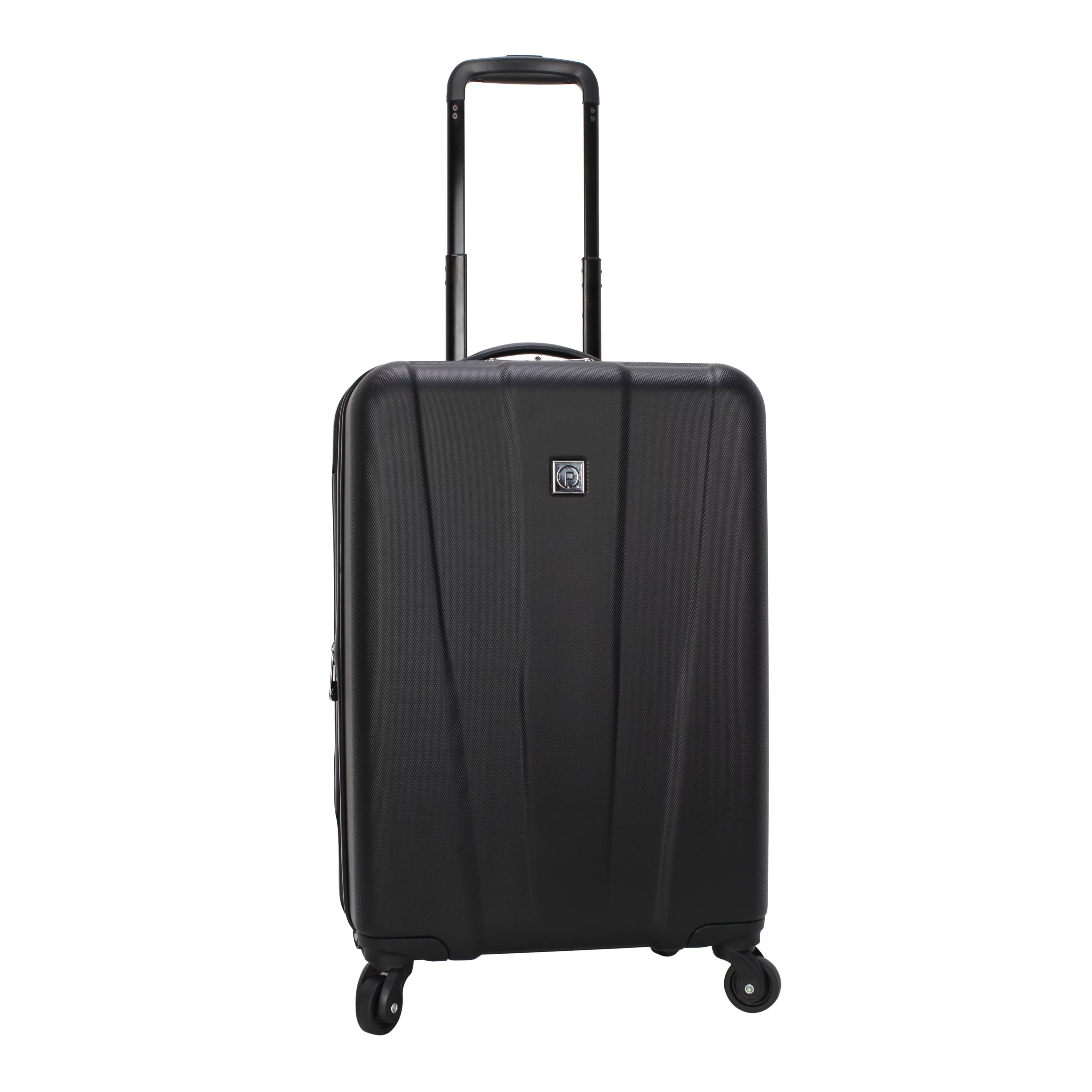 Protege 3 Piece Traveling Hardside Value Luggage Set, Black, 28" checked luggage, 20" carry-on luggage and 18" duffel