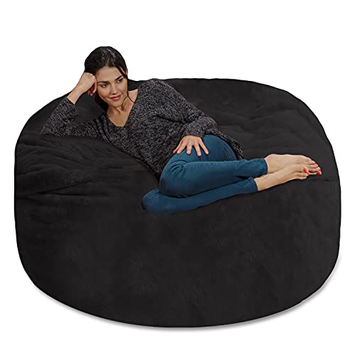Chill Sack Bean Bag Chair - 5' Giant Memory Foam Lounge Chair with Soft Microfiber Cover – Cozy Furniture for Living Room, Dorm