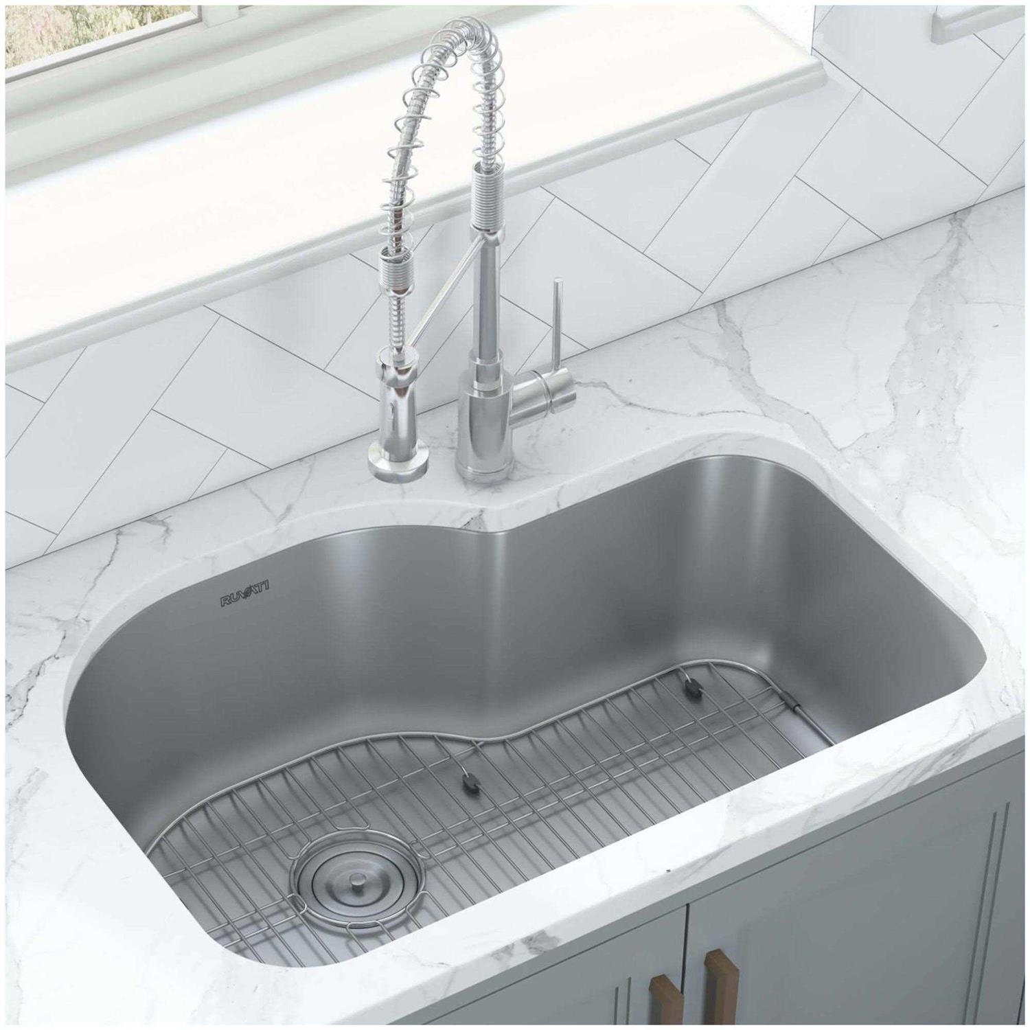 Ruvati 32 Undermount 16 Gauge Single Bowl Kitchen Sink RVM4700 - Shop Hardware Tools Online Store