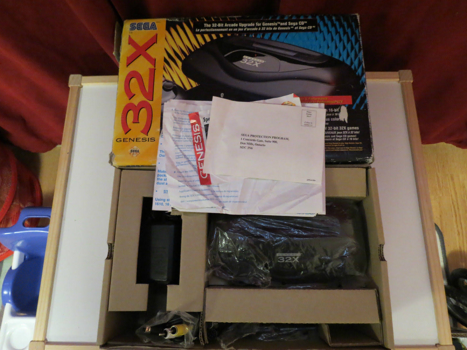 Sega Genesis 32x System Console (ntsc) with Sega Power Supply u0026 Link Cable