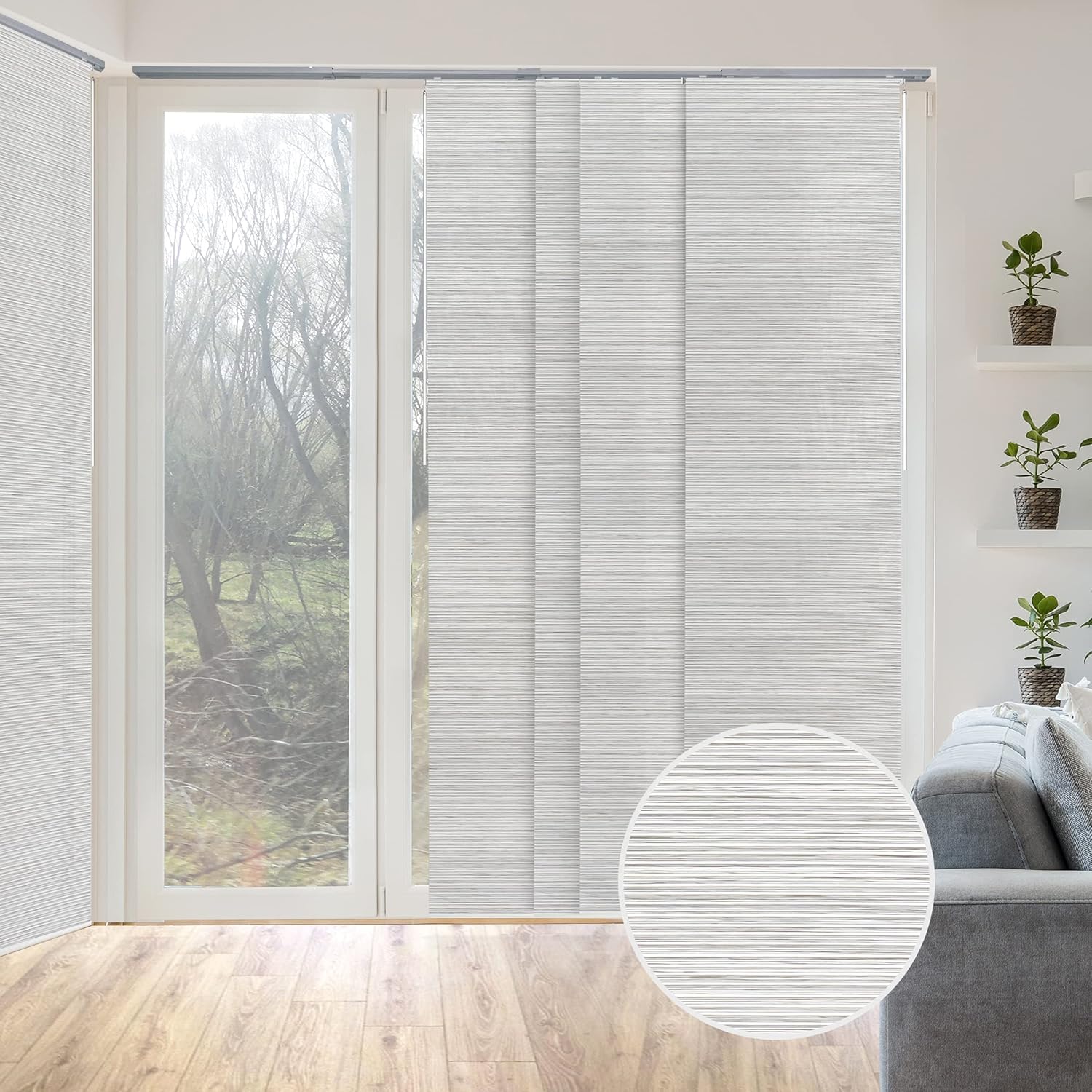 GoDear Design Adjustable Vertical Blinds, Panel Track Blinds, Sliding Glass Door Blinds, Closet Doors, Room Dividers