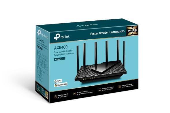 TP-Link Archer AX73 AX5400 Dual-Band Gigabit Wi-Fi 6 Router, MU-MIMO, OFDMA, 6× Fixed High-Performance Antenna, IGMP Snooping, Q