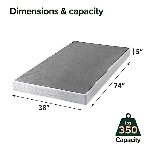 ZINUS 5 Inch Metal Smart Box Spring with Quick Assembly, Mattress Foundation, Strong Metal Frame, Easy Assembly, Queen