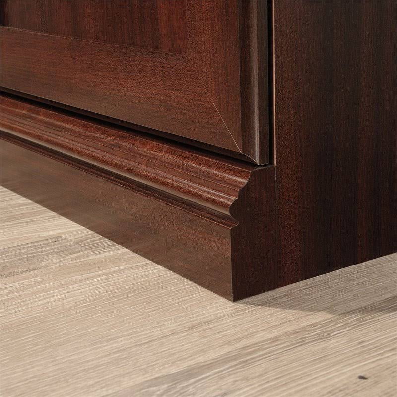 Sauder 5-Shelf Bookcase with Doors in Select Cherry