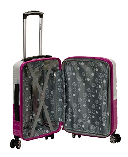 Rockland Melbourne Hardside Expandable Luggage with Spinner Wheels, 2TONENAVY, 2 Piece (20/28)