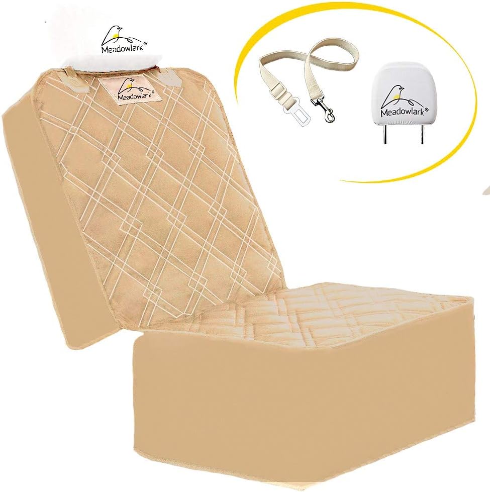 Meadowlark Dog Car Seat Cover for Front Seat, Water Repellent Dog Seat Covers for Cars, Dog Accessories