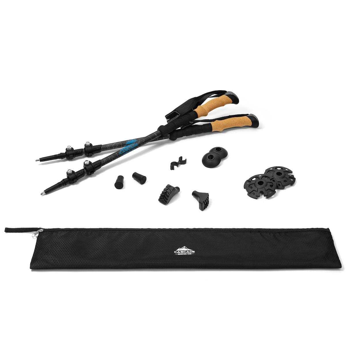 Cascade Mountain Tech Carbon Fiber Quick Lock Trekking Poles - Sports Supplies Online Store