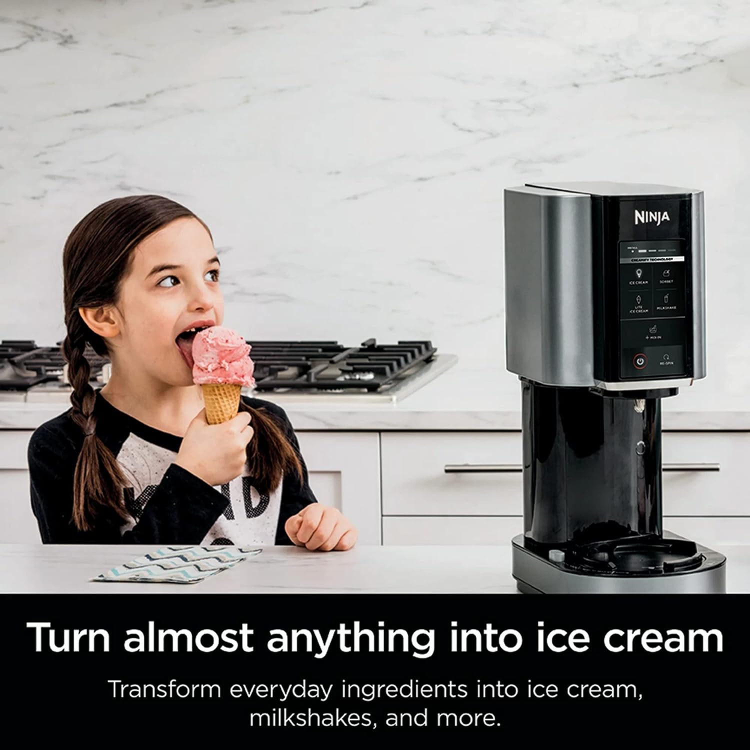 Ninja NC300 CREAMi Ice Cream Maker, for Gelato, Mix-ins, Milkshakes, Sorbet, Smoothie Bowls & More, 5 One-Touch Programs