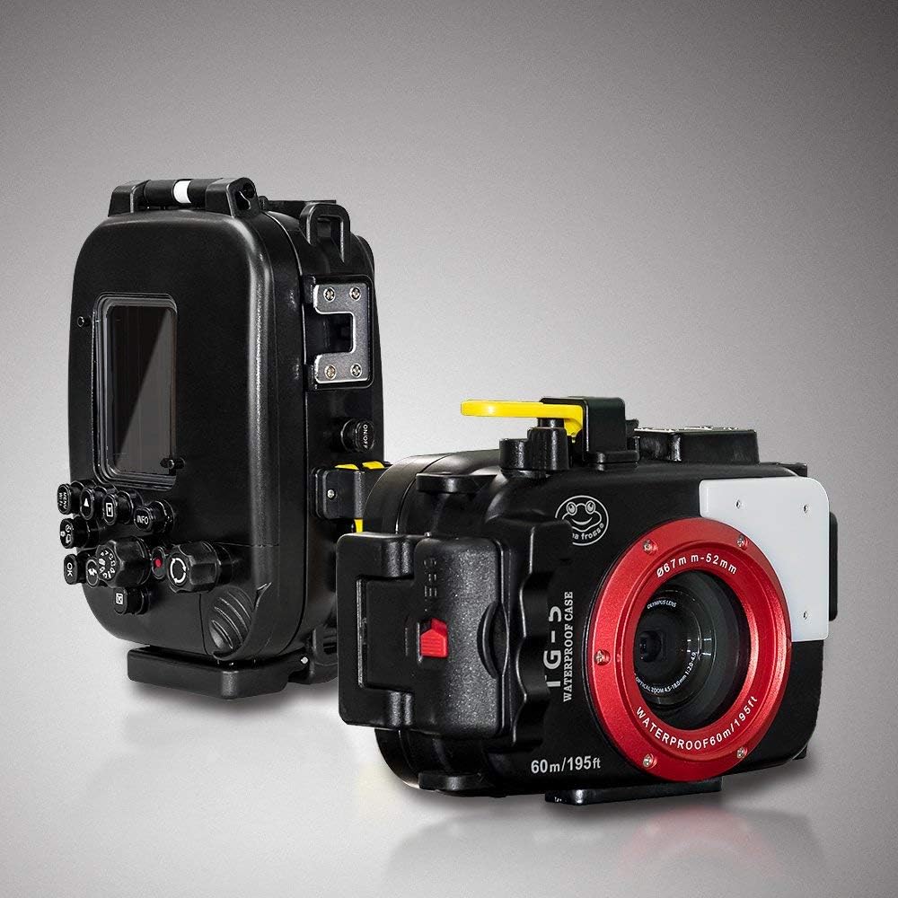 Seafrog WPC-TG5 Waterproof housing case Underwater Diving 195FT/60M Works for Olympus TG-5 Cameras