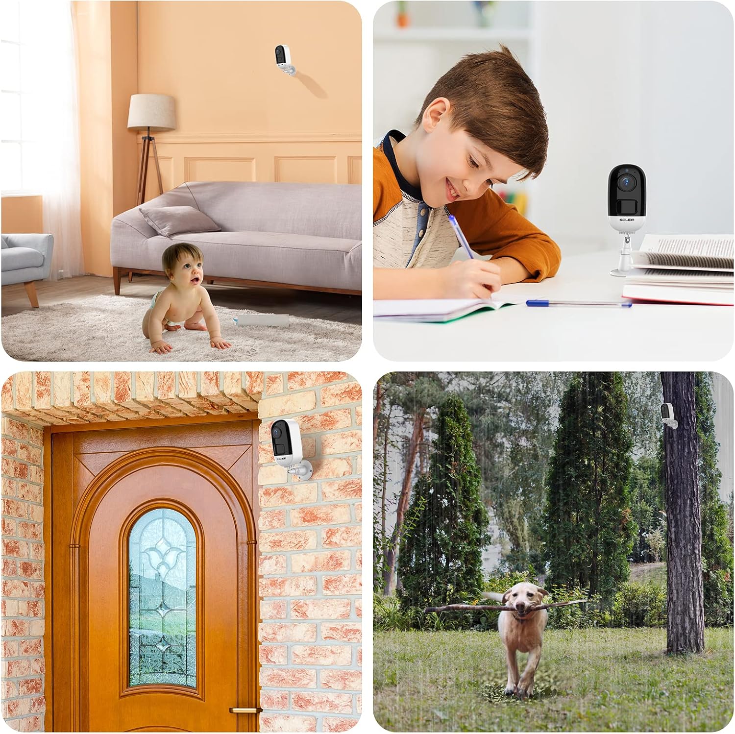 Security Camera Outdoor Wireless Battery Powered,1080P WiFi Indoor Home System with IP67 Waterproof,Night Vision,2-Way Audio,Siren Alarm