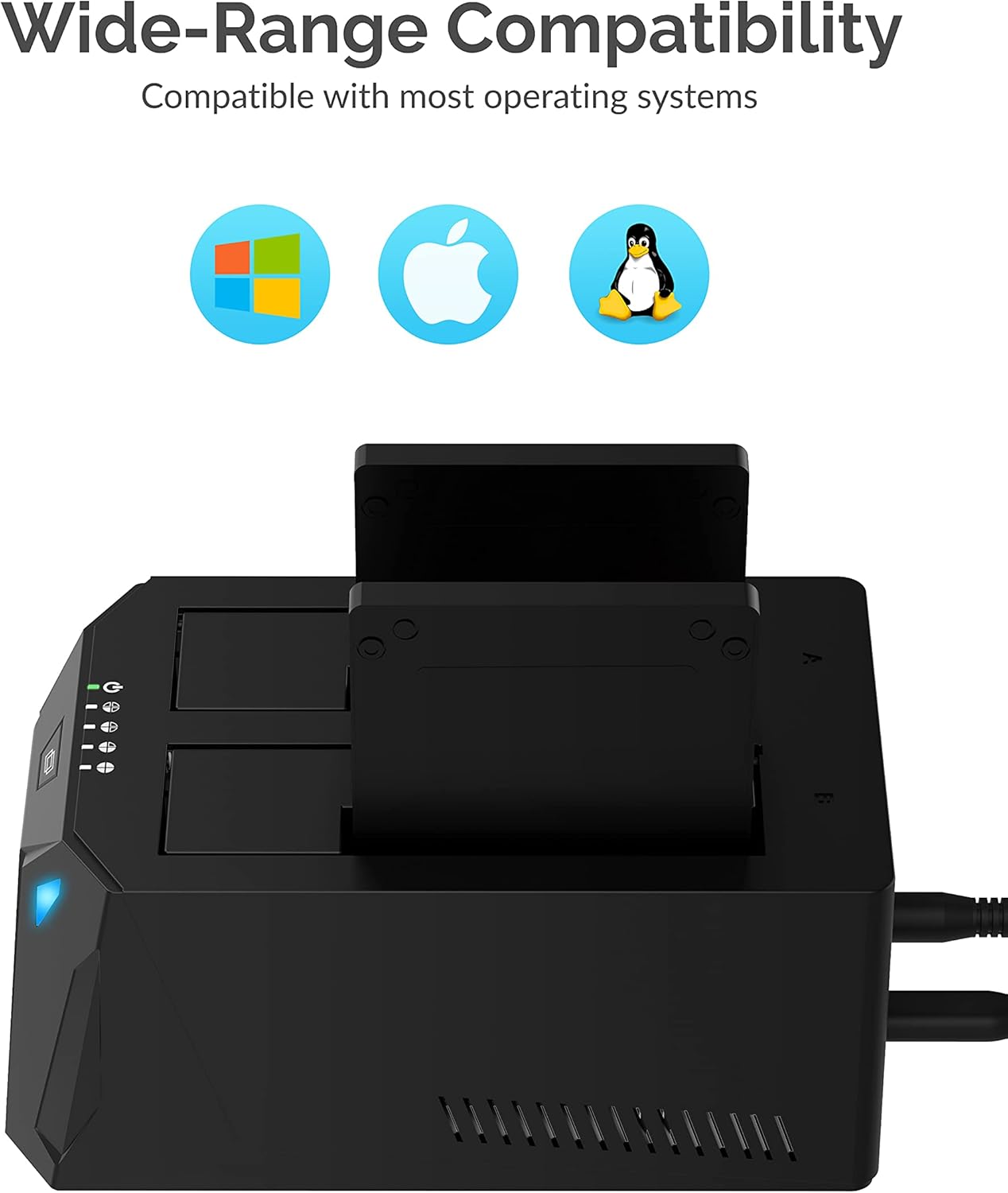 SABRENT USB 3.0 to SATA I/II/III Dual Bay External Hard Drive Docking Station for 2.5 or 3.5in HDD