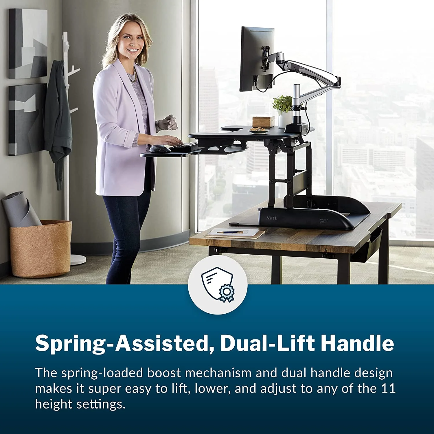 Popular - VariDesk Pro Plus 30 - Height Adjustable Standing Desk Converter for Home Office