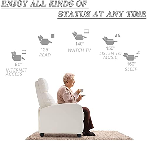 BestMassage | Recliner Chair | with 2 Point Massage Function | Black | with Lumbar Support, Adjustable Push Back, Wide Armrests