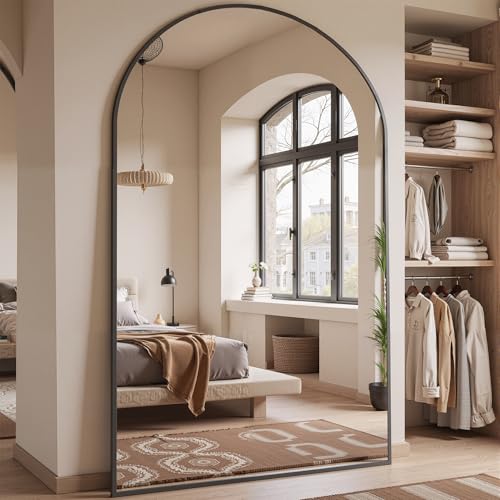 Floor Mirror, 78"x38" Oversized Full Length Mirror with Stand,Arched Full Body Mirror Standing Hanging Leaning Against Wall