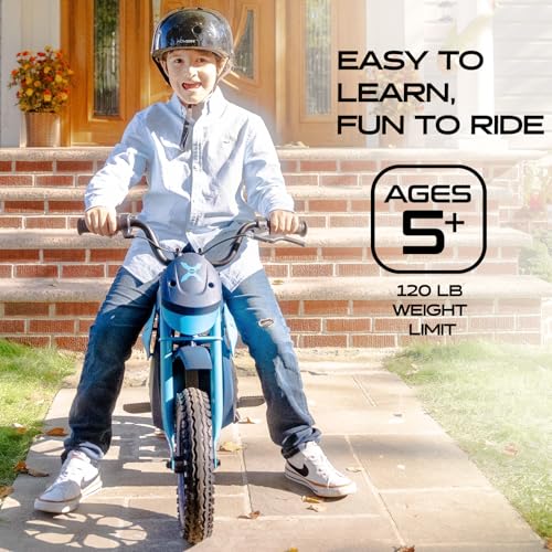 Hover-1 My First Dirt Bike for Kids - 300W Motor, 9MPH Max Speed, 9 Mile Range, 12” Off-Road Tires, 120LB Max Weight