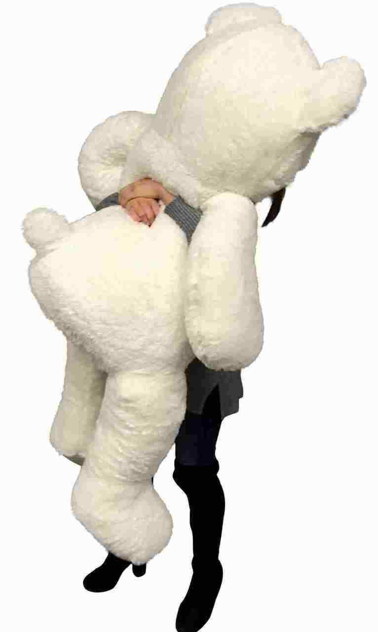 Big Plush American Made Giant White Teddy Bear 5 Feet Tall 60 Inches 152 cm Soft Big Stuffed Animal Made in The USA