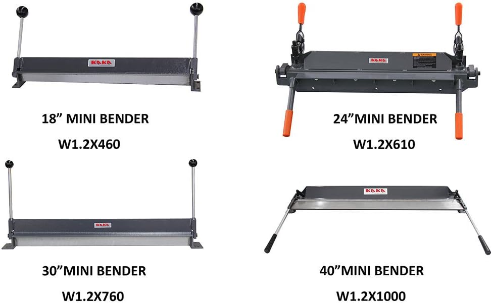 Kaka W-1818, 18-Inch Mini Sheet Metal Bending Brake, 18 Gauge Mild Steel Capacity