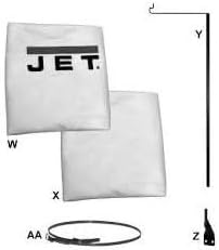 JET Replacement 30-Micron Bag Filter Kit for JET Dust Collectors DC-1100/1100VX/1200/1200VX (708636F)