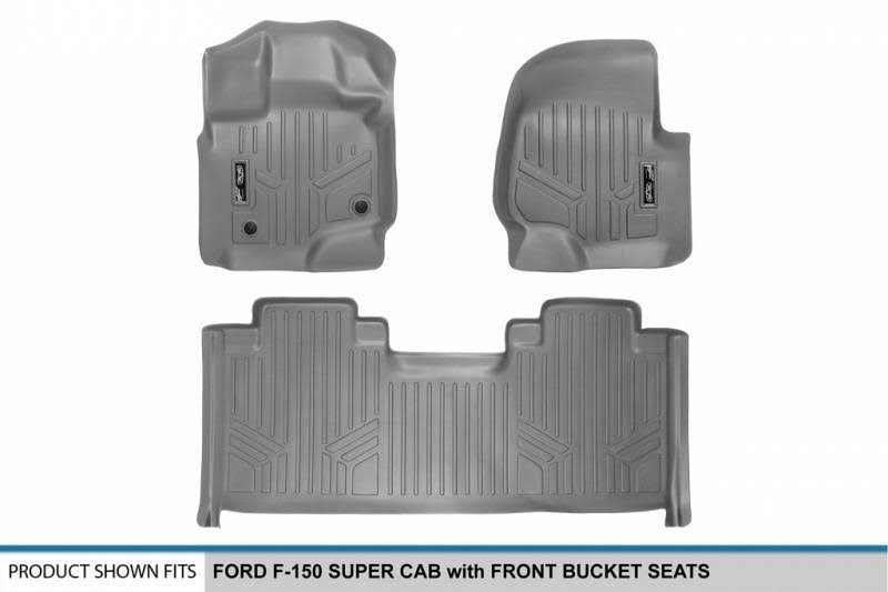 MAXLINER Maxfloormat Floor Mats for F-150 SuperCab with Front Bucket SEATS Black F150
